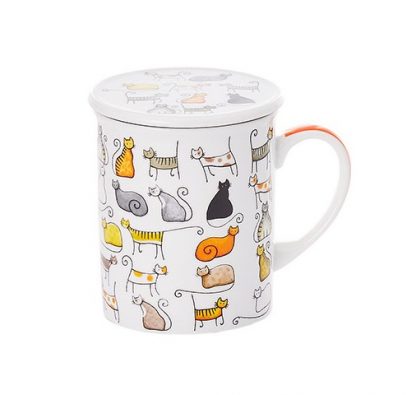 Dodo cicás fémszűrős porcelán bögre díszdobozban - Image 2
