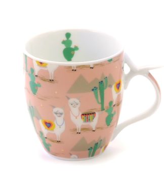 Lama porcelán bögre