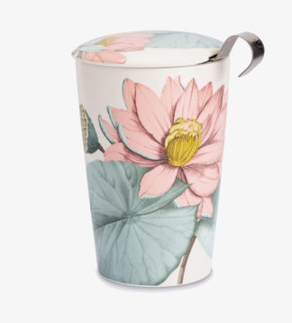Padma fémszűrős porcelán bögre díszdobozban