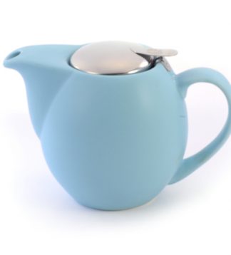 Saara sky blue matt teáskanna fém szűrővel 0,9l