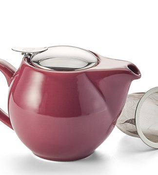 Saara purple shiny teáskanna fém szűrővel 0,5l