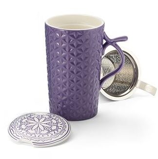 Skadi fémszűrős porcelán bögre díszdobozban
