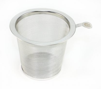 Saara white shiny fémszűrős porcelán bögre - Image 3