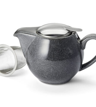 Saara grey shiny teáskanna fém szűrővel 0,5l